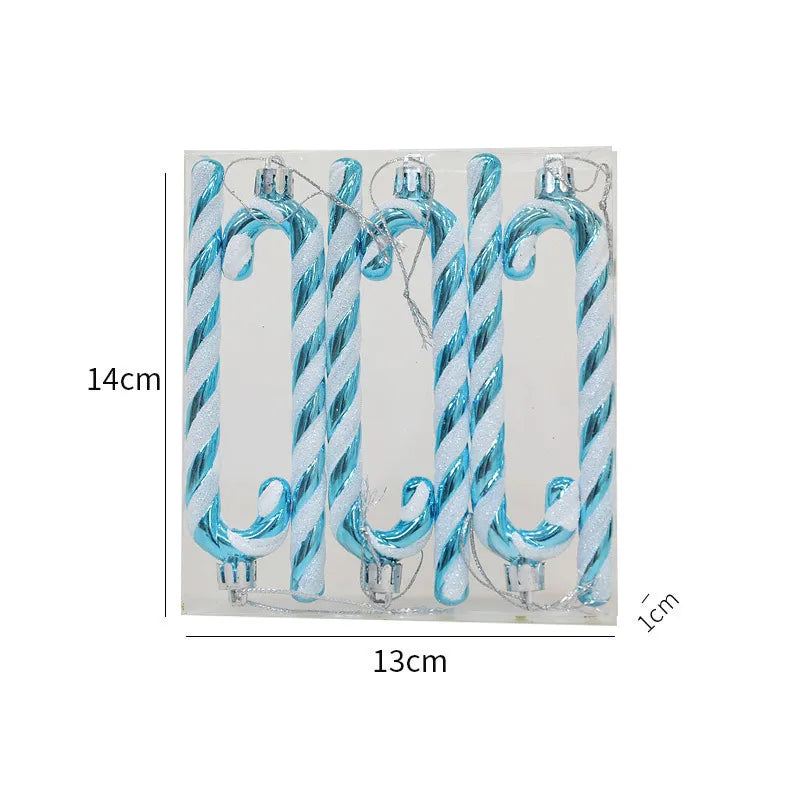 Christmas Tree Decoration Festive Atmosphere Plastic Cane Ornament Hanging Charms Christmas Holiday Decorations