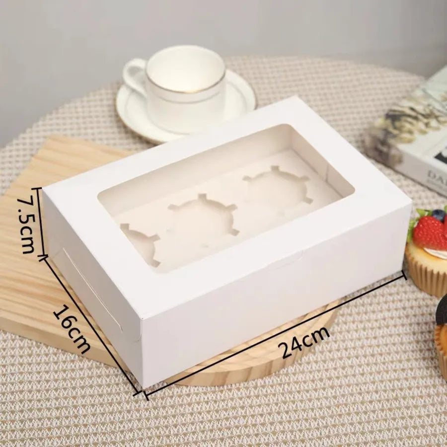 White Cake Box with Trays
