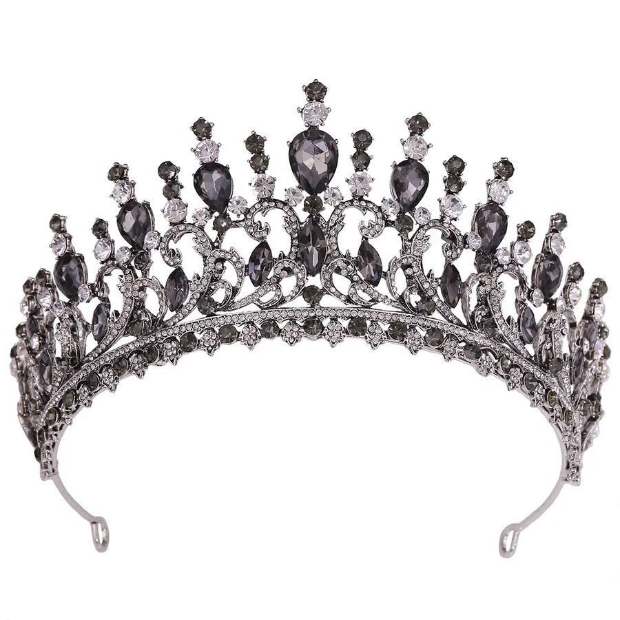 H1349  Bestselling Forest System Hair Accessories Headband Leaf Embedded Crystal Baroque Wedding Bride Vintage Crown