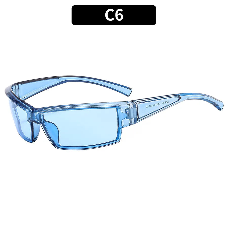 streetwear color block ac square full frame men's sunglasses