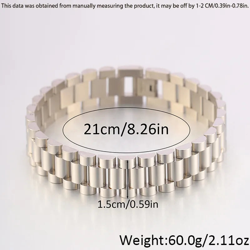 Retro Classic Style Geometric 304 Stainless Steel Plating Unisex Bracelets Men Chain Bracelets