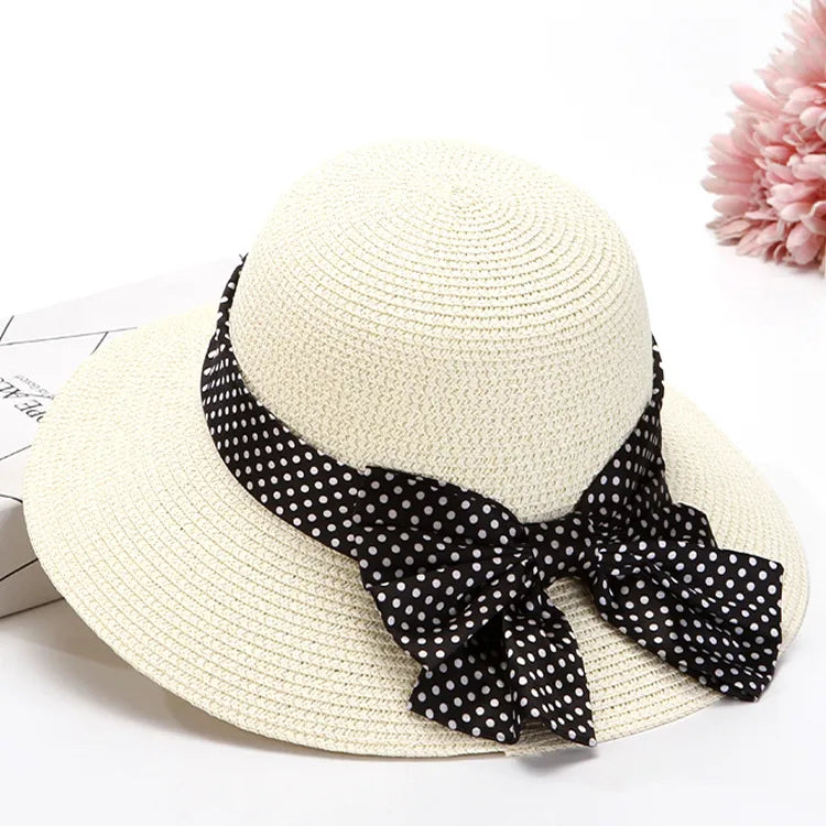 Women's Simple Style Bow Knot Bowknot Flat Eaves Bucket Hat