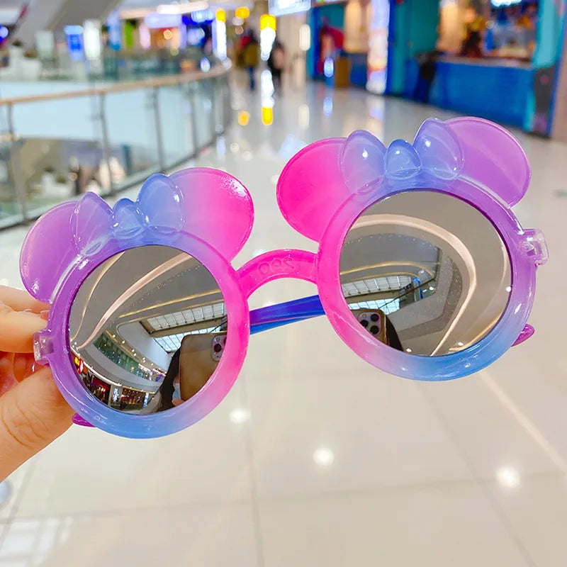 Little Red Book children's sunglasses cute princess gradient cartoon men's and women's sunglasses children's colorful sun protection sun shade trendy glasses