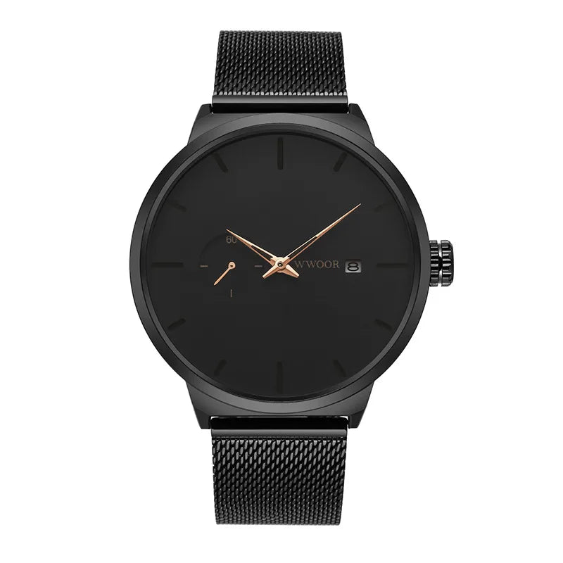 Casual Solid Color Hook Quartz Men's Watches
