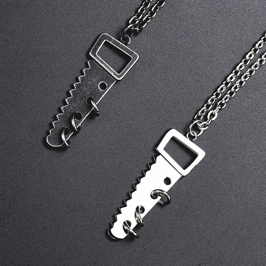 Hip-Hop Retro Solid Color 304 Stainless Steel Irregular 18K Gold Plated Men's Pendant Necklace