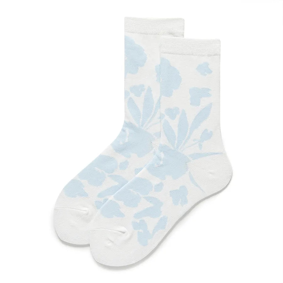 Women's Japanese Style Cartoon Cotton Crew Socks A Pair