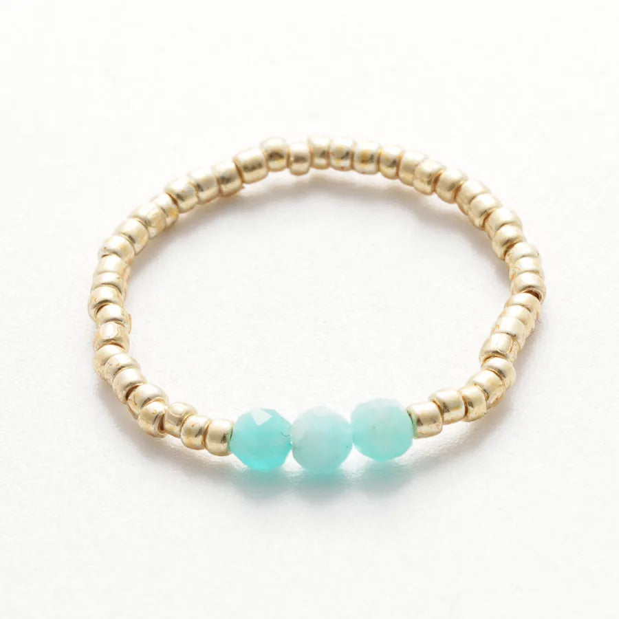 elegant streetwear geometric natural stone rings in bulk