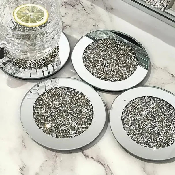 Simple Style Round Square Heart Shape Glass 1 Piece coaster