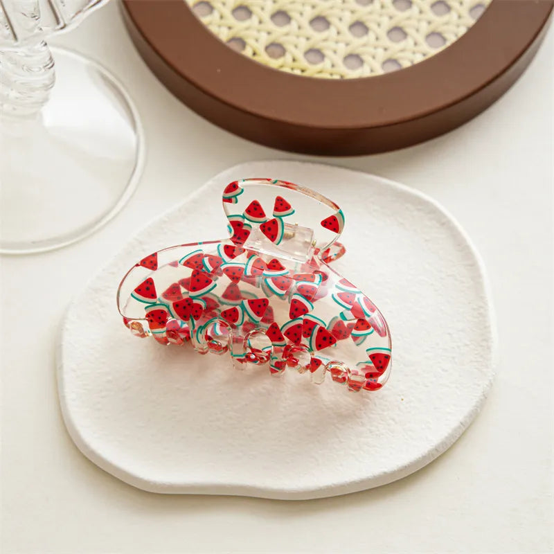 Elegant Lady  Women's Geometric Fruit Acrylic Headwear