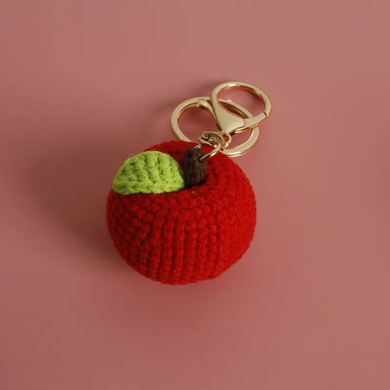 Cute Fruit yarn Knitting Keychain