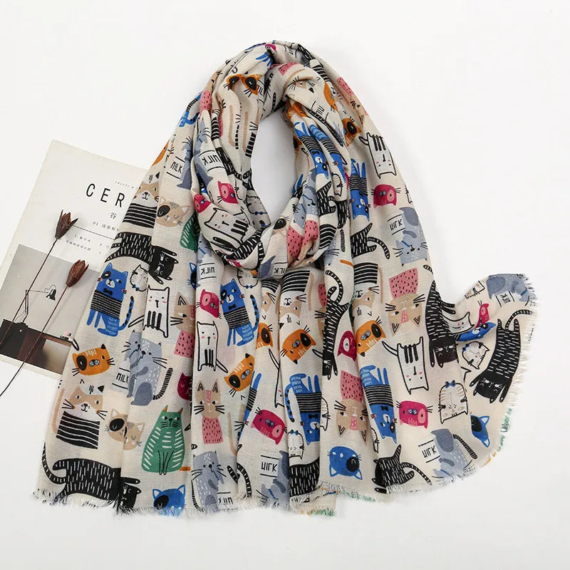 Women's Vacation Simple Style Animal Polyester Scarf