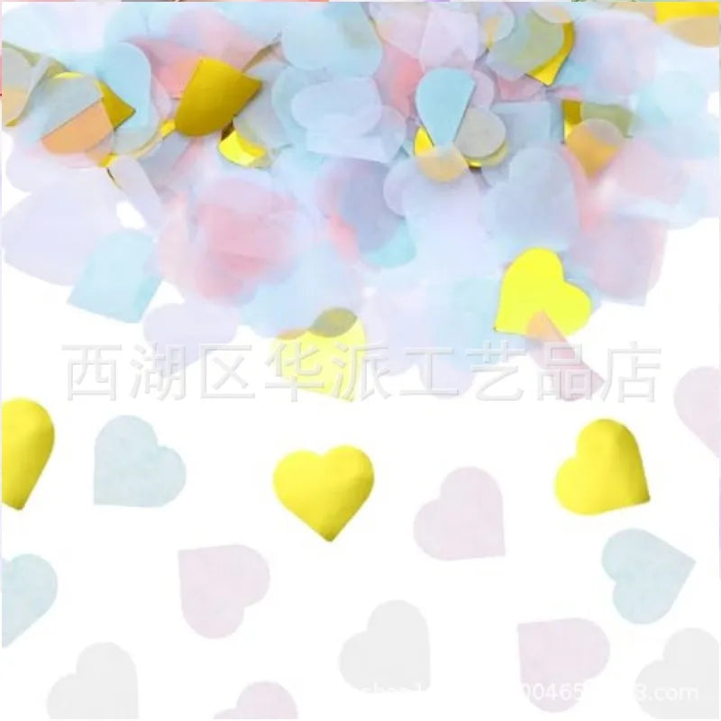 2.5cm heart-shaped love paper pieces Valentine's Day wedding venue hand-held throwing paper scraps transparent balloon filler