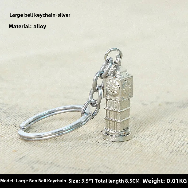 Factory sales metal simulation shell pistol tank aircraft hammer Bell ear spoon keychain uncle souvenir