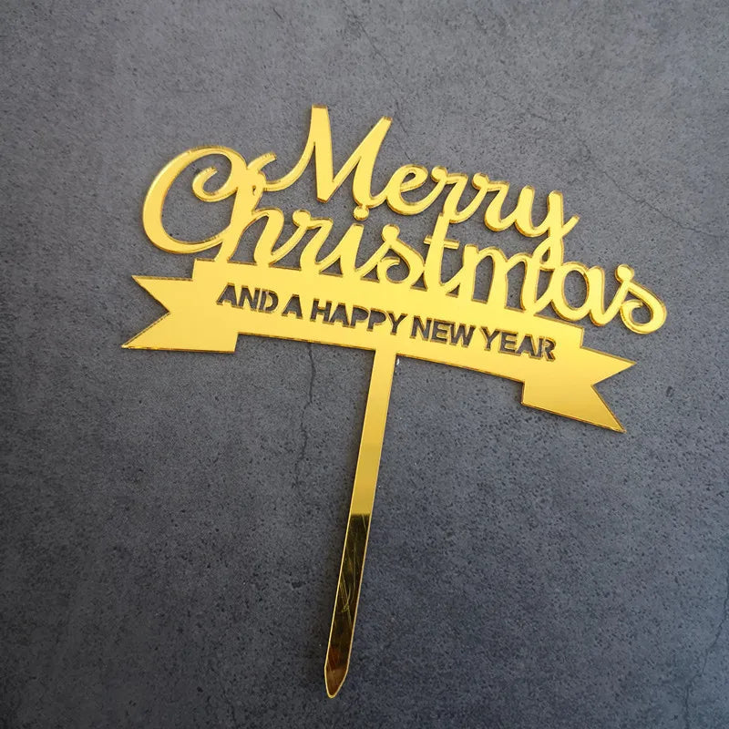 Christmas Letter Arylic Party Cake Decorating Supplies