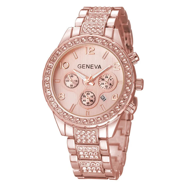 fashion solid color double side snaps women's watches