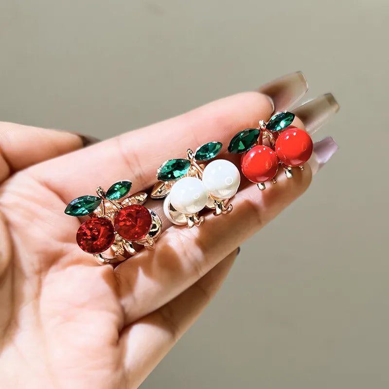 Cute Women's Cherry Alloy Plating Hair Claws