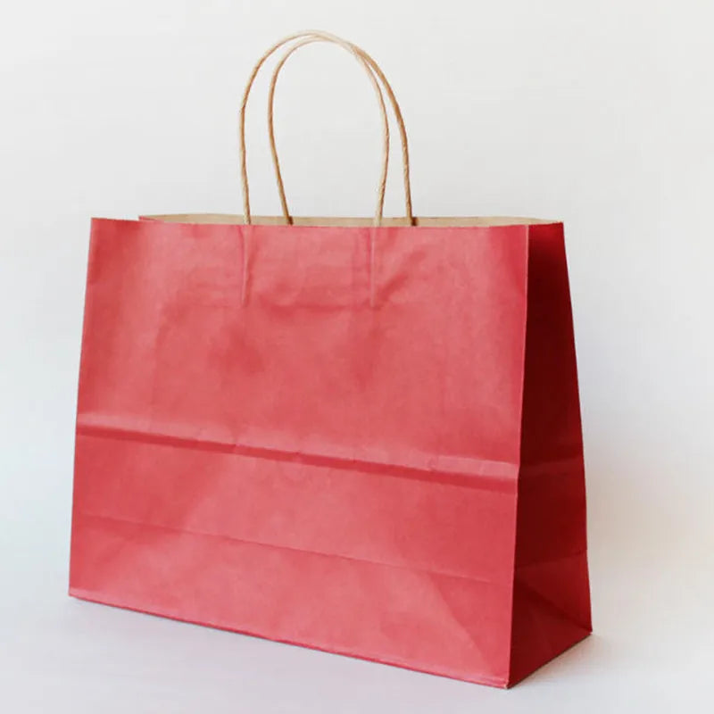 simple style solid color paper holiday gift bags