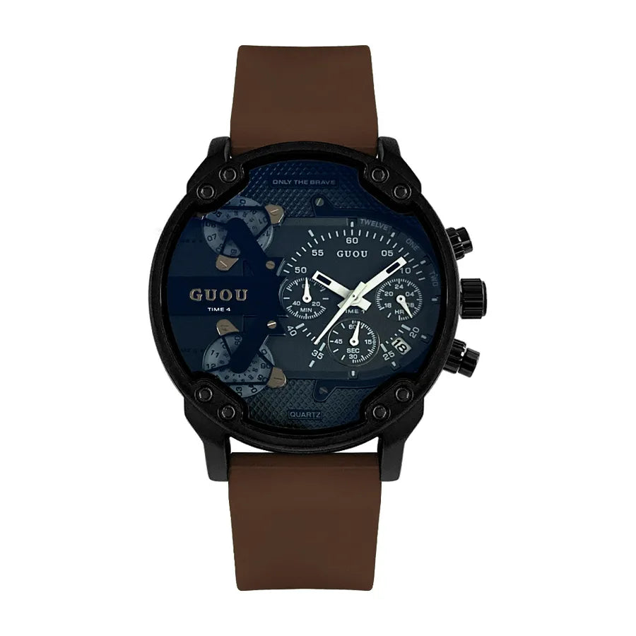 simple style solid color buckle quartz men's watches