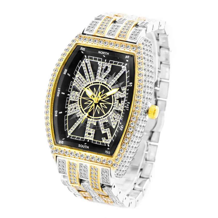 Fashion Geometric Butterfly Double Snap Quartz Men's Watches