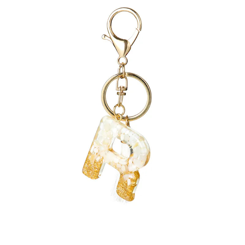 Elegant Letter Tassel Resin Unisex Unisex Keychain