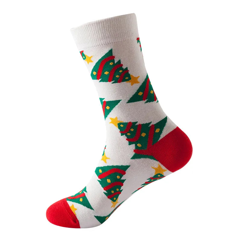Christmas Cute Modern Style Unisex Christmas Tree Gingerbread Snowman Cotton Polyester Ankle Socks A Pair
