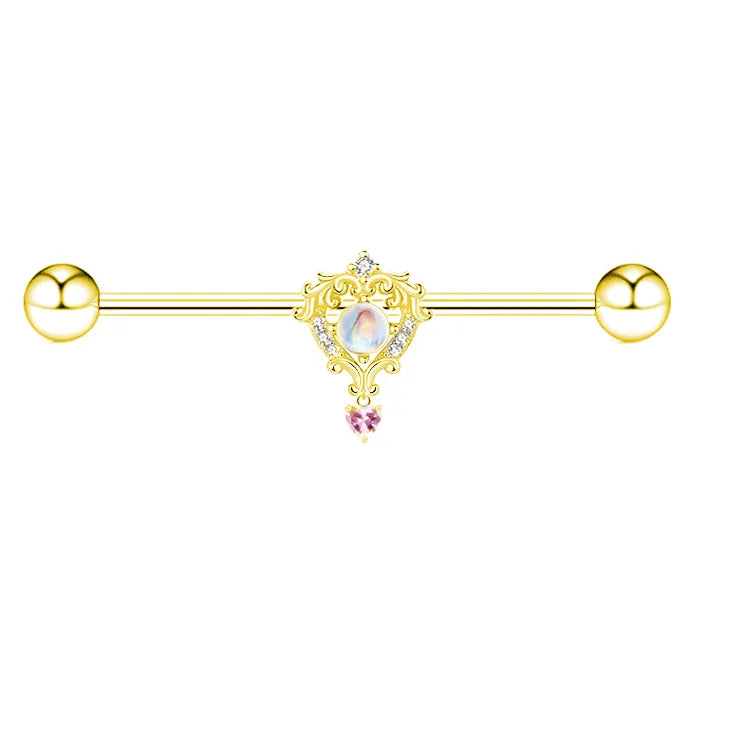 cute sexy animal heart shape stainless steel alloy copper asymmetrical plating inlay zircon 14k gold plated 18k gold plated silver plated cartilage earrings belly ring nose ring
