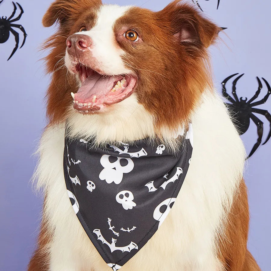 Halloween Pet Costume Saliva Towel High Definition Digital Print Dog Triangular Scarf Pet Decorative Neck Warmer Polyester