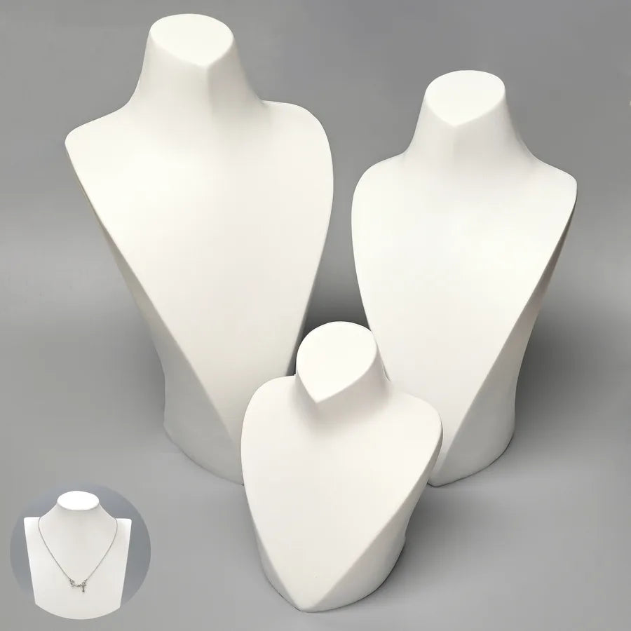 Resin Necklace Stand Portrait Neck Jewelry Display Props Accessories Showcase Handmade Simple New Style Pure Color Design
