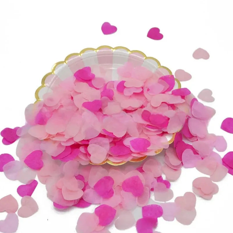 2.5cm heart-shaped love paper pieces Valentine's Day wedding venue hand-held throwing paper scraps transparent balloon filler