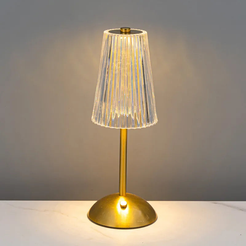Luxurious Crystal Night Lamp Bedroom Decorative Touch Dimmable Rechargeable Creative Table Lamp Atmosphere Sensation Girl's Light