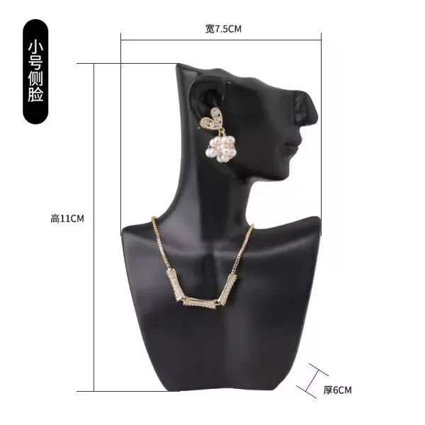 Resin Portrait Necklace Earring Jewelry Creative Accessory Display Stand Side Body Model Jewelry Props Nordic Style Spray Paint
