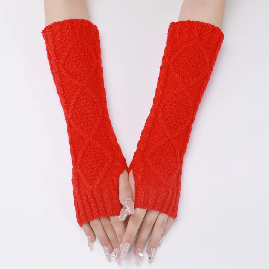 women's simple style solid color gloves 1 set