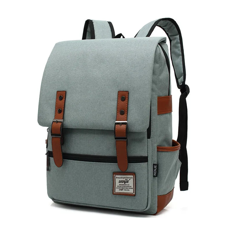 Unisex Solid Color Oxford Cloth Zipper Buckle Fashion Backpack School Backpack