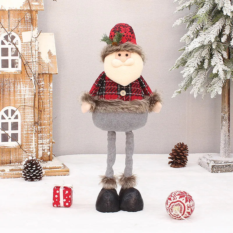 christmas cartoon style santa claus snowman cloth party doll 1 piece