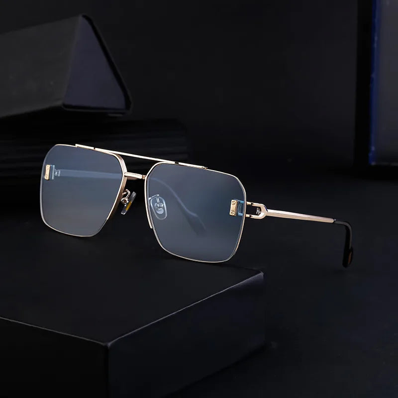 Simple Style Solid Color Pc Square Full Frame Men's Sunglasses