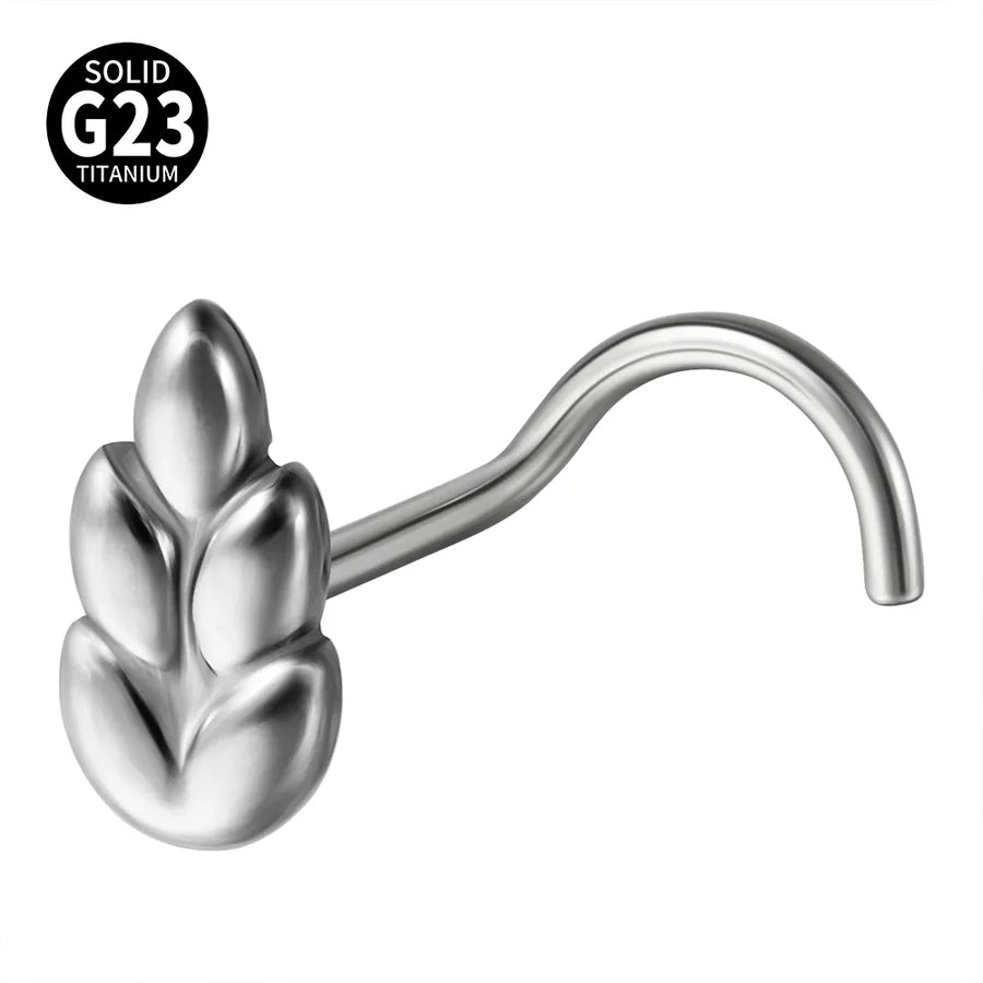 Casual Flower Butterfly Titanium Alloy Polishing Nose studs 1 Piece