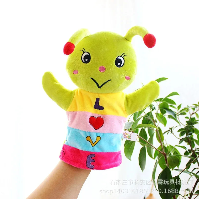 Can open mouth cartoon animal plush hand puppet parent-child toy mouth can move a variety of styles  spot mixed batch