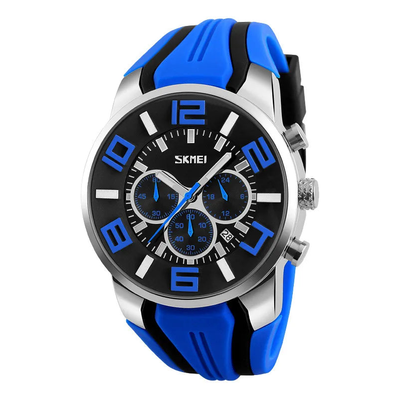 sports color block buckle quartz men's watches