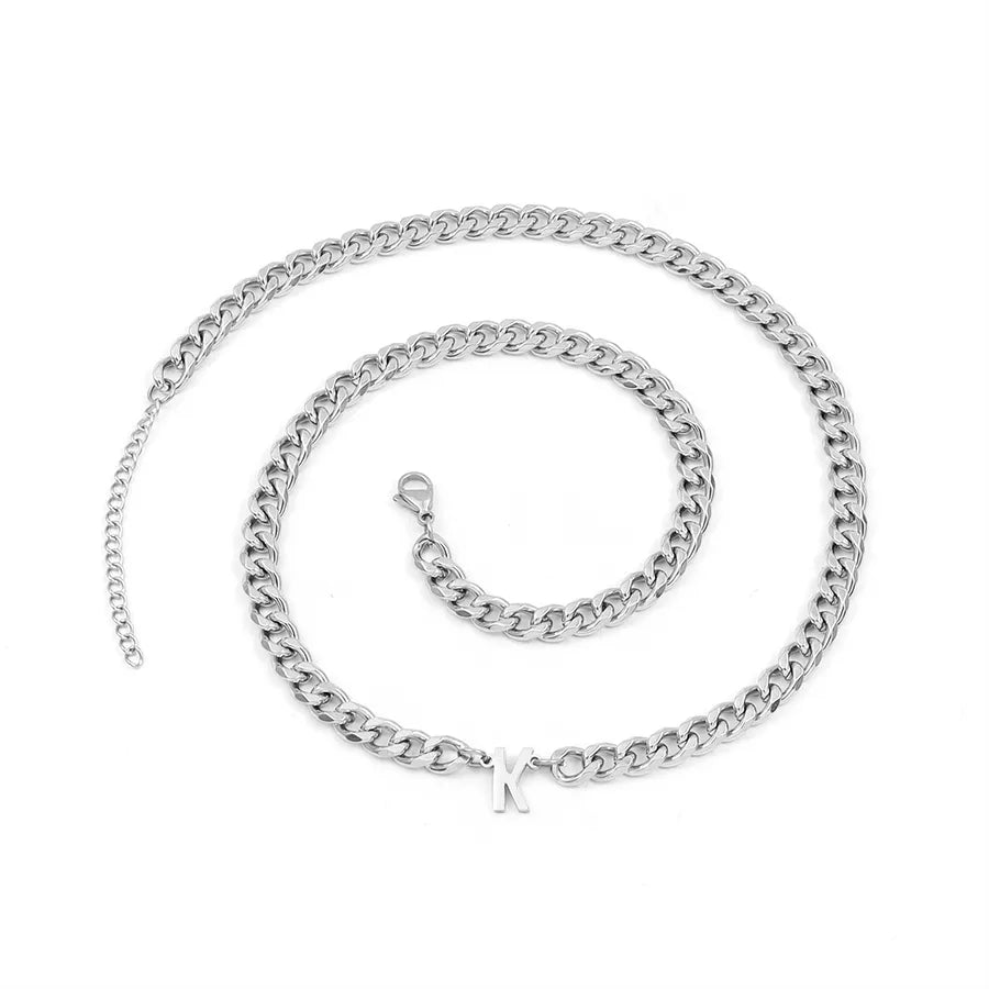 Retro Simple Style Classic Style Letter 201 Stainless Steel 304 Stainless Steel Men's Pendant Necklace