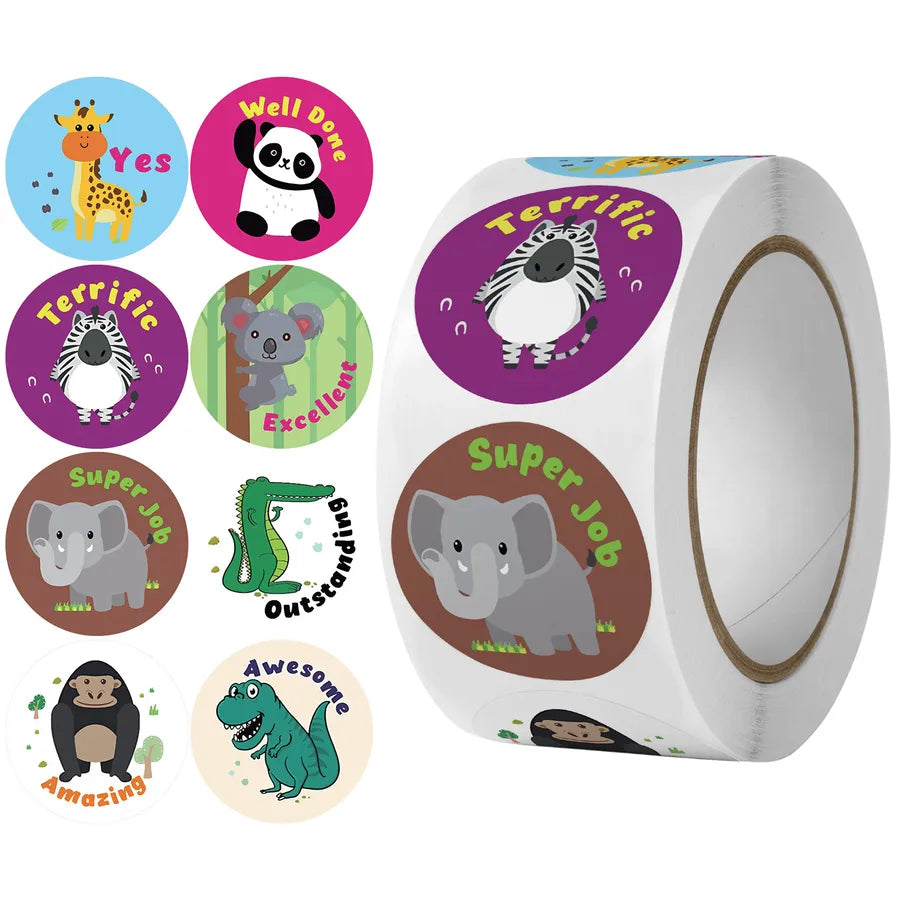 animal cartoon letter school festival copper plate sticker cute adhesive tape