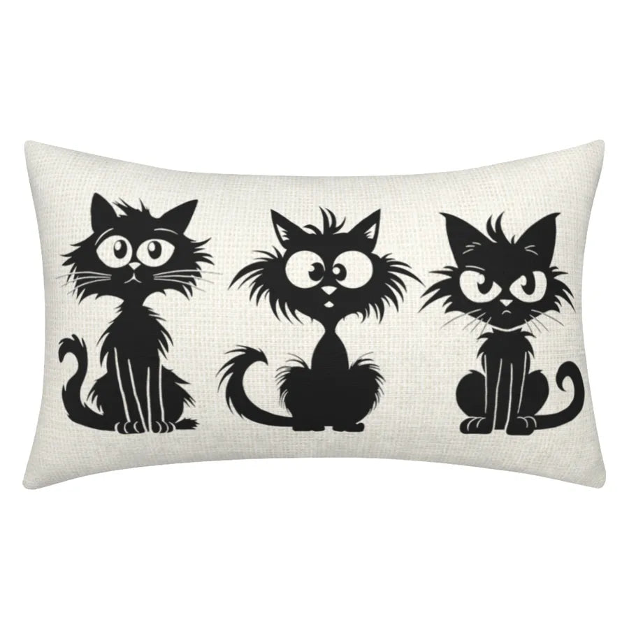 Halloween Cute Funny letter Ghost Polyester Pillow Cases Couch & Sofa Decor