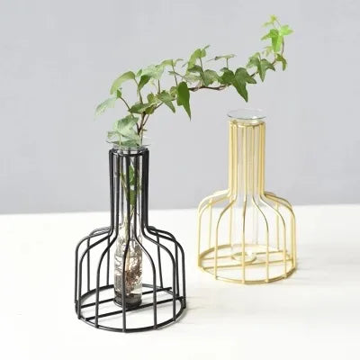 Simple Style Irregular Iron Vase Artificial Decorations