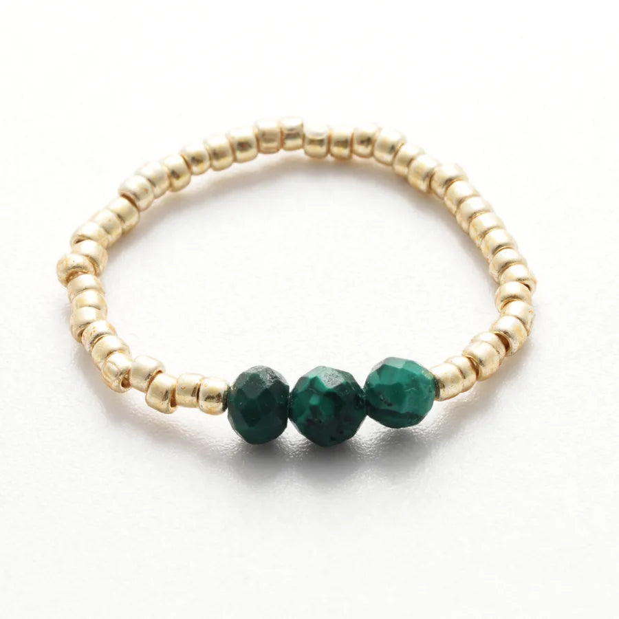 elegant streetwear geometric natural stone rings in bulk
