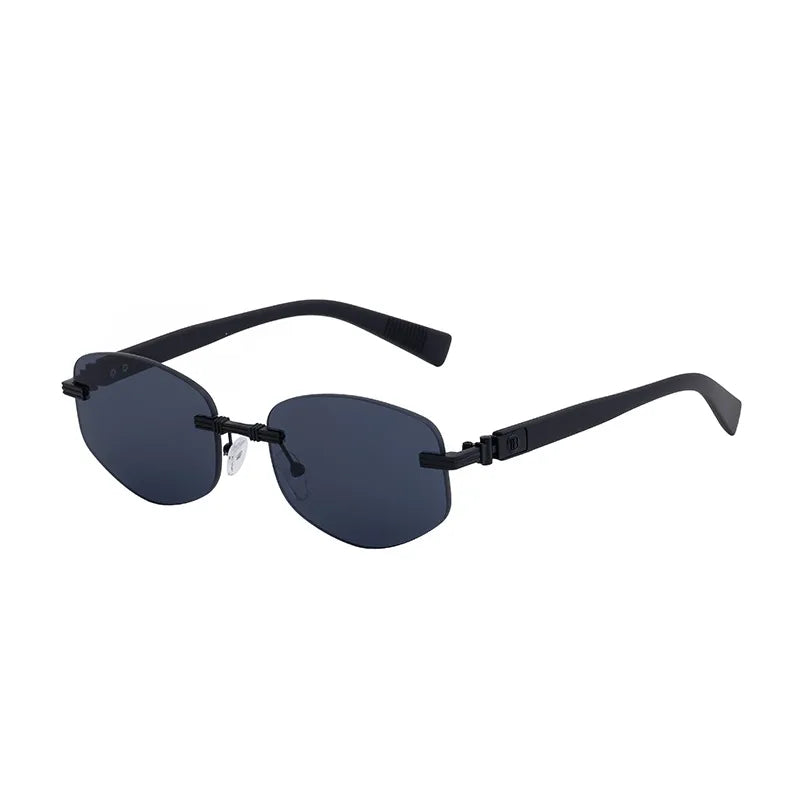 Roman Style Solid Color Pc Square Frameless Men's Sunglasses