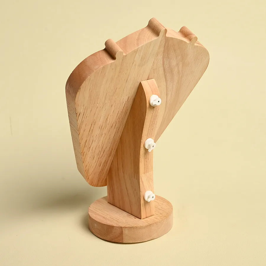 Necklace Jewelry Model Neck Faux Velvet Wood Display Stand Pure Color Handmade Simple Style All Season Versatile Accessory Holder