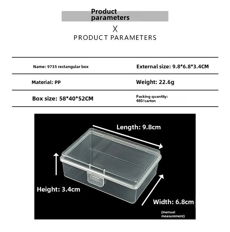 Transparent plastic packaging box hardware tools sample display box parts packaging box accessories Finishing Card storage box