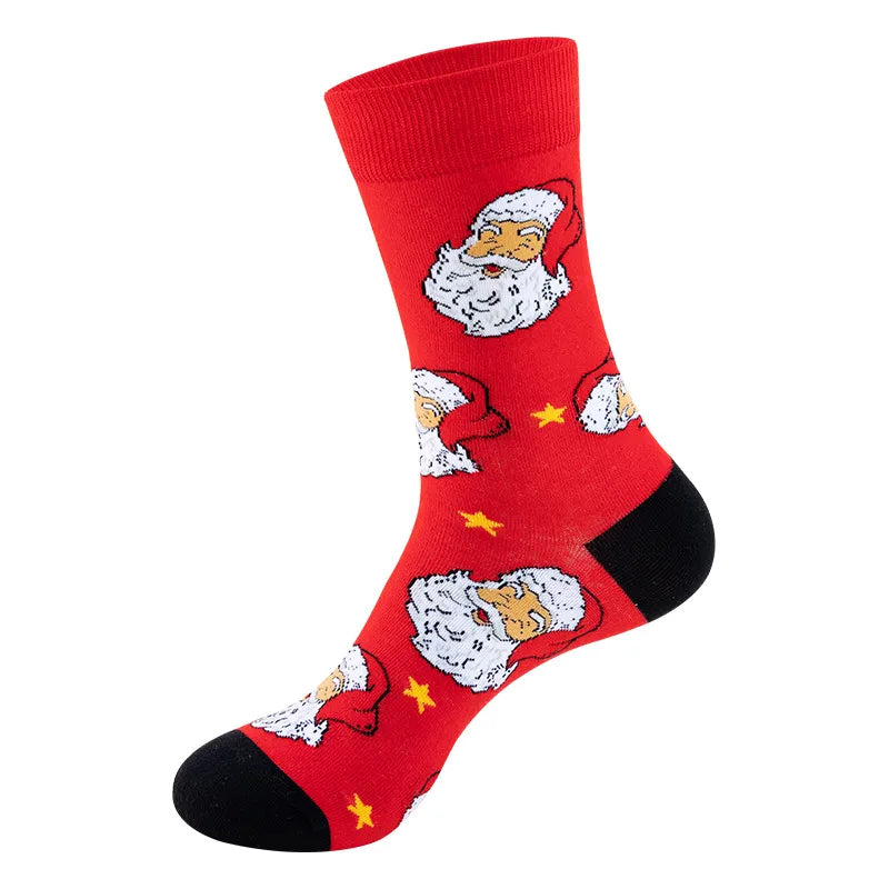 Christmas Cute Modern Style Unisex Christmas Tree Gingerbread Snowman Cotton Polyester Ankle Socks A Pair