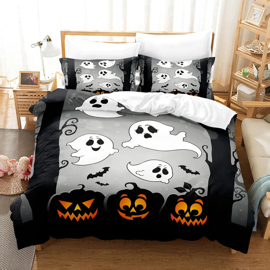 Halloween Casual Pumpkin Castle chemical fiber Beddings Bedding