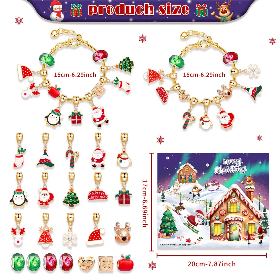 1 Set Alloy Christmas Hat Santa Claus Pendant Chain Jewelry Accessories