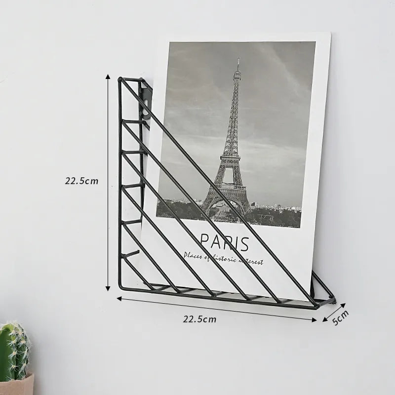 Simple Style Classic Style Triangle Metal Iron Bookshelf Wall Art